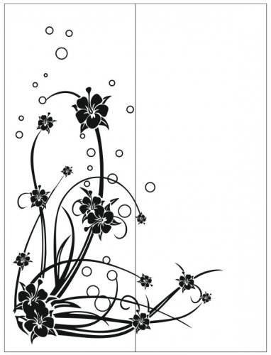 Пескоструйный рисунок Цветы 551